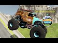 Monster Jam  Monster Trucks  Insane High Speed Crashes BeamNG Drive