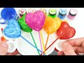 Oddly Satisfying Video | How i Make Rainbow Slimes From M&M's Lolipop Candy & Cutting ASMR