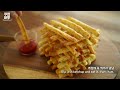 2 Potatoes!! Without Frying In Oil! Super Crispy Delicious Cheese French Fries!!