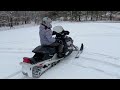 Old school Rev ski doo Snowmobiling action from years past