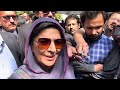 Islamabad: Former Prime Minister Imran Khan's Sister Aleema Khan Media Talk outside SC