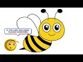 Drawing for Kids Easy / How to Draw a Cute Bumblebee