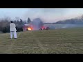 Neighbor starts swamp on fire