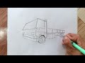 how to draw truck#architecturedrawing #drawingperspective #twopointperspective