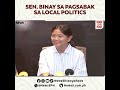 Sen. Binay, 70% desididong tumakbong Makati City mayor sa 2025 elections