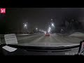 Toyota Mark II loose control on a black ice and crashed into Range Rover in Russia