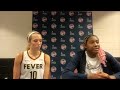 Indiana Fever coach Christie Sides, Lexie Hull, Aliyah Boston postgame after loss at Connecticut