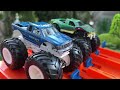 Hot Wheels Monster Trucks are Challenged by the Epic Mudslide Course! | Hot Wheels