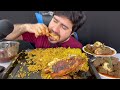 ASMR; Eating Spicy Mutton Chops Biryani+Spicy Two Whole Chicken+Spicy Mutton & Eggs Curry Mukbang