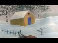 Acrylic Landscape scenery | Winter season | Easy Painting 👍👍