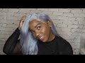 How to color an Ice Gray WIG | Platinum tutorial +Wig install & 2 STYLES