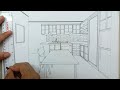 how to draw kitchen