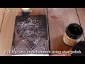How to Paint a PORTRAIT with HOT GLUE TEXTURE (and SHOE POLISH)