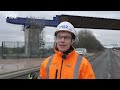 300 tonne steel viaduct section moved into place over motorway network at HS2’s Delta Junction