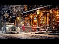Soft Christmas Jazz Music for Relax, Study, Work 🎄 Warm Night in Cozy Christmas Coffee Shop Ambienc