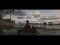 Arthur, Hosea, and Dutch singing in a boat