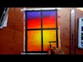 Easy Oil Pastel Sunset Scenery Drawing//Step  by Step Beginner//How To Draw Sunset With Oil Pastel