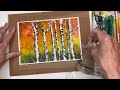 EASY  Birch trees using this one technique !!