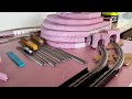 N scale train layout run with terrain loop