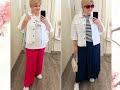 Outfits modernos casuales súper Cómodos para señoras mayores 50 60 70 años Moda verano 2024