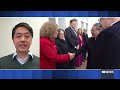 Protesters scuffle outside Parliament House during Li Qiang's visit to Australia  | ABC News