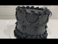Black Buttercream Vintage Cake