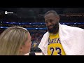 LeBron James talks WIN vs Pels & Facing Nuggets in First Round, Postgame Interview
