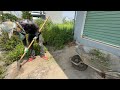 Work Clean with simple tool volunteer clean up the city when there were no lawn mowers