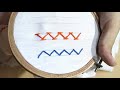 Stitches In hand Embroidery| zig zag with variations| Class 5| by Crafts At Home