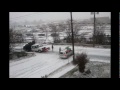 First snow of the season! Cars sliding~