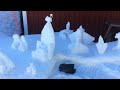 I just made some pretty neat snow sculptures.