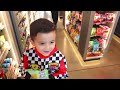 Racing kid Corvette and speeding to gas station for car repair in toy car for toddlers | Educational