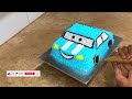 Parfect Car Cake Design | Blue Car Cake Design | 2 Kg Mai Cake Kaise Bnaye | By Zia food secrets !!