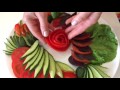 Красивая Овощная Нарезка на Праздничный Стол! Роза из Помидора!  tomato rose