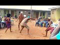 Yoruba traditional bata dance performed by students with akoto drums