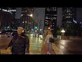 Chicago Downtown Walking Tour - Light Rainy Day at Night on Saturday | June 1, 2024 | 4k Video