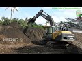 Digging A Deep And Wide Pond With A Volvo EC210B Excavator