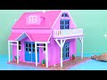 Make Cute 4 Color House For Hello Kitty, Pikachu, Blue Bear Room from Clay❤️DIY Miniature House