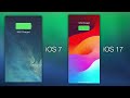 Comparing iOS 7 and iOS 17 UIs!