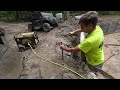 Pressure Washing Giant Limestone Ledge - DIY Pool Build Continues