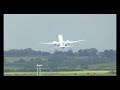 Boeing 737 Aircraft Landing And Taking Off At Newcastle Int Airport.