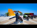 CARROS e MOTOS com HOMEM ARANHA e SUPER HEROIS vs MINIONS -GTA Gaming