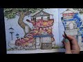 Coloring the Worlds Within Worlds Marketplace High Tops page!  -- Adult Coloring Tutorial