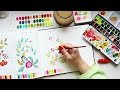 🎉🎉 BOTANICAL Watercolour Month Day 19 | Step by Step Tutorial JUL 2024