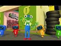 Five Rainbow Buses - Karaoke! | Gecko's Garage Songs｜Kids Songs｜Trucks for Kids