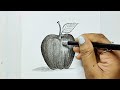 How to draw a realistic Apple| Apple drawing easy steps | Pencil sketch