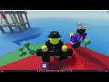 Playing roblox survive the wave