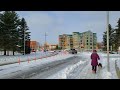 CP mixed freight crossing Pearl Street in downtown Thunder Bay, ON