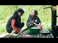 Two Sisters Harvest Bamboo Shoots Goes to market sell - Cooking, daily life, live with nature.