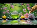 Relaxing Piano Music with Nature View, Deep Sleep Music🌿Meditation Music, Water Sounds, Bamboo